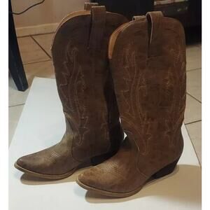 Rollda Women's Cowboy Boots Western Fashion Size 10